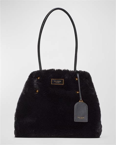 kate spade faux fur bag|kate spade fluffy tote bag.